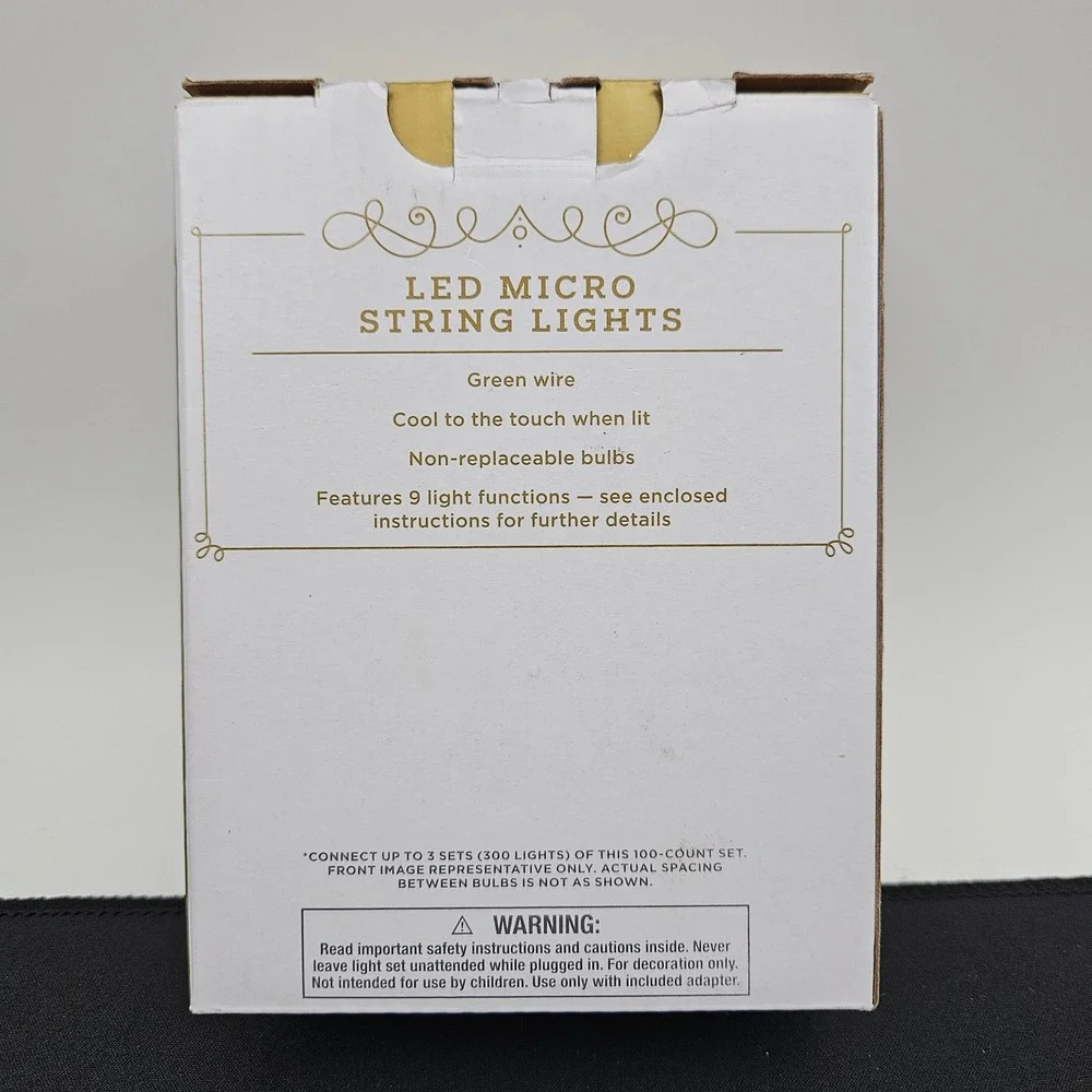 Wondershop Target 100 LED Micro String Lights Red Green Wire‎ Indoor Outdoor 9ft